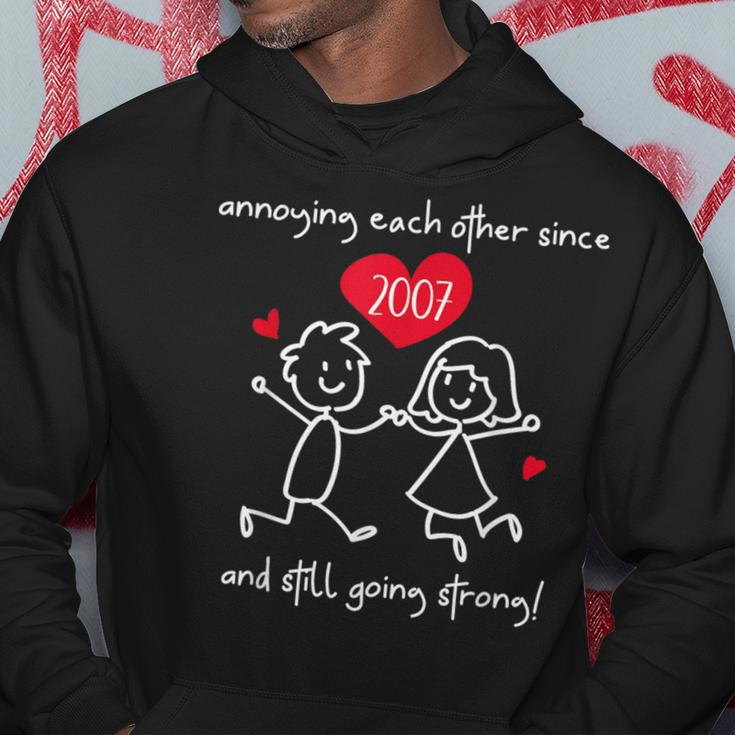 Annoying Each Other Since 2007 Couples Wedding Anniversary Hoodie Unique Gifts