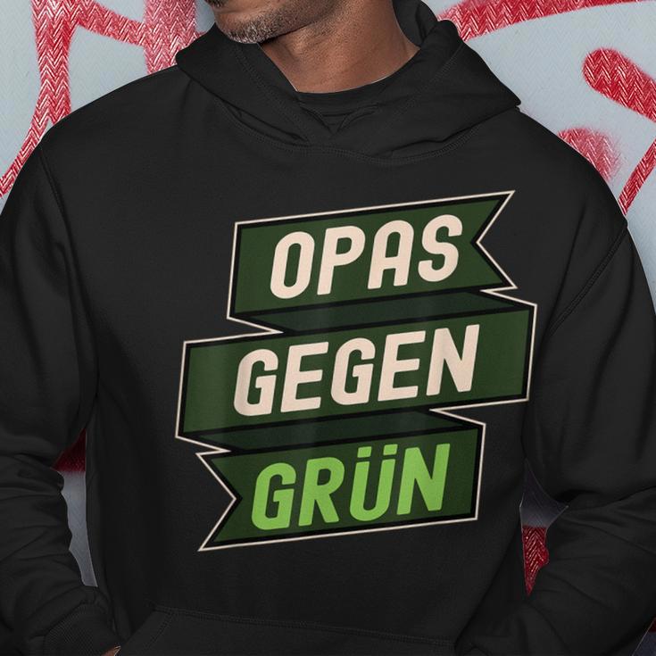 Anti Grünen Spruch Nein Danke Opas Gegen Grün Hoodie Lustige Geschenke