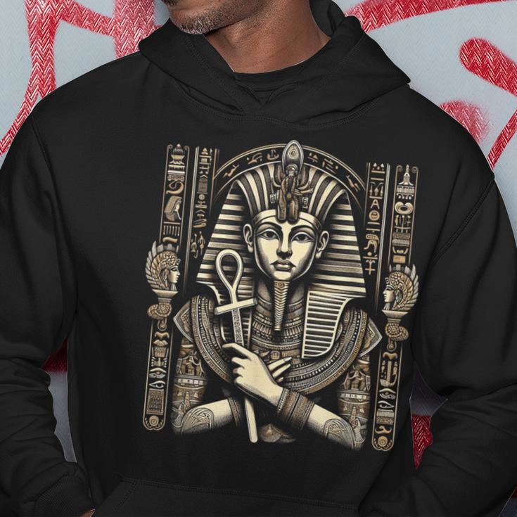 Antiker Ägyptischer Pharao Mit Ankh Und Kopfschmuck Hoodie Lustige Geschenke