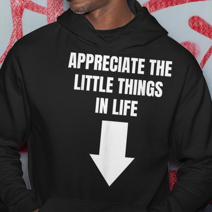 Appreciate The Small Things In Life Arrow Sarcasm Pun Hoodie Unique Gifts