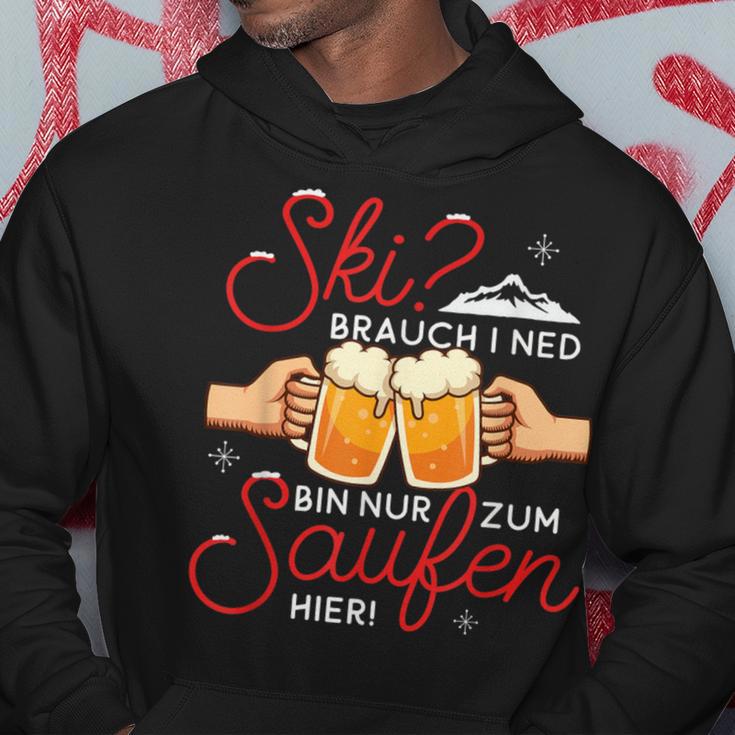 Apres-Ski Saying Ski Braucht Ich Nicht Nur Saufen Hoodie Lustige Geschenke