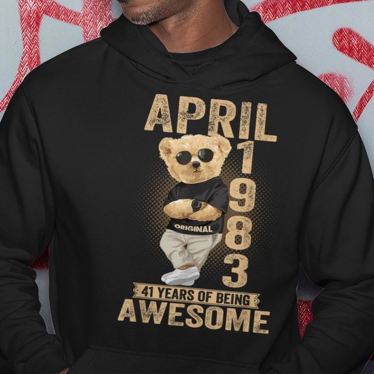 April 1983 41Th Birthday 2024 41 Years Of Being Awesome Hoodie Unique Gifts