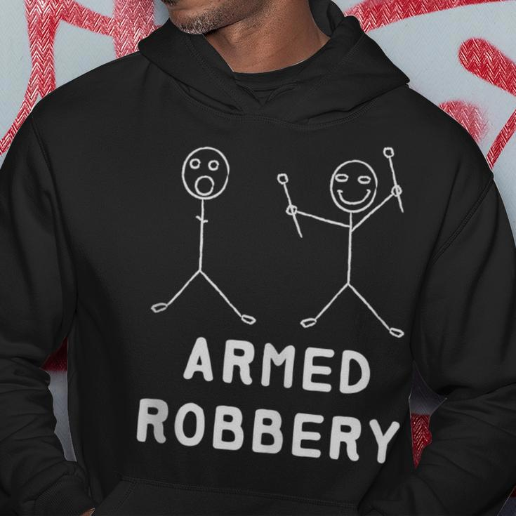 Armed Robbery Robber Stick Figure Stickman Printed Hoodie Unique Gifts