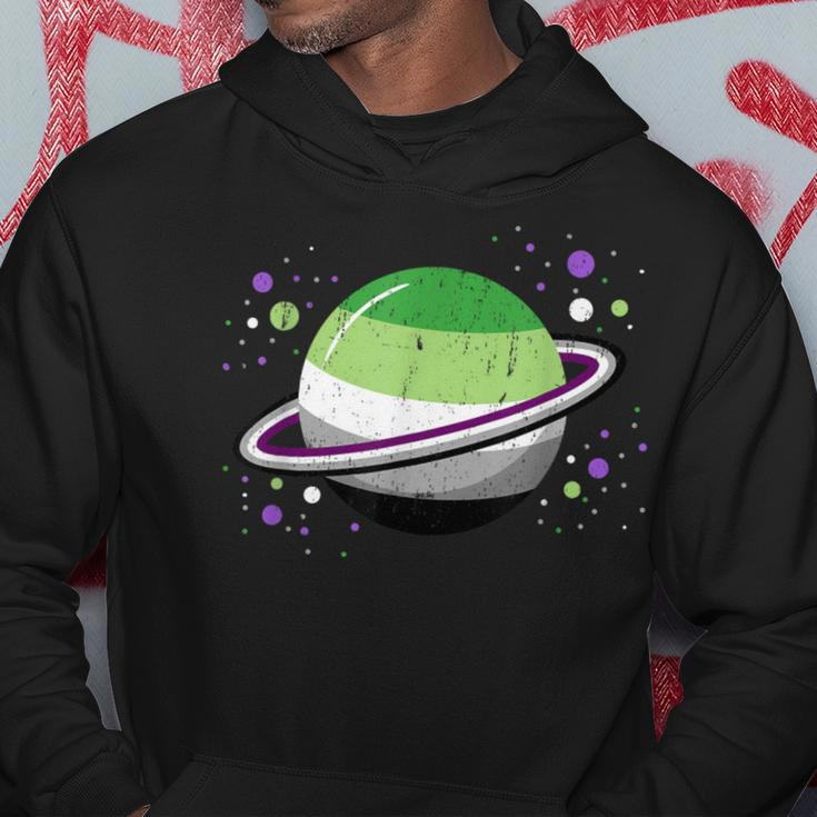 Asexual Aromantic Space Planet Vintage Hoodie Unique Gifts