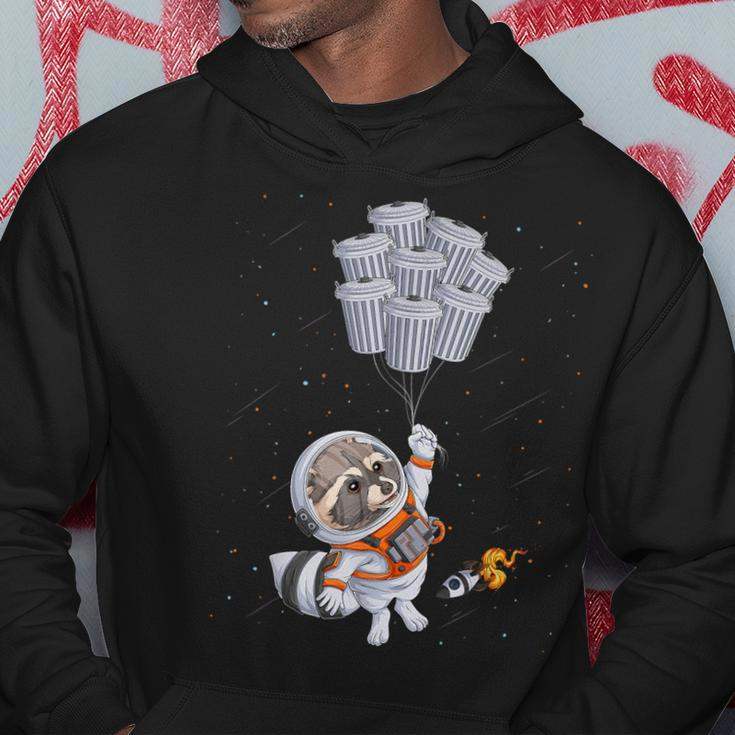 Astronaut Animal Raccoon Moon Trash Cans Space Hoodie Funny Gifts