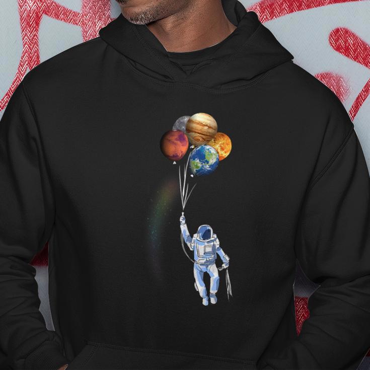 Astronaut Space Spaceman Holding Planet Balloon Hoodie Unique Gifts