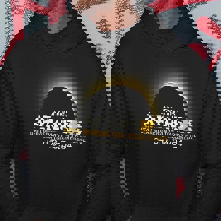 Atkins Ar Arkansas Total Solar Eclipse 2024 Hoodie Personalized Gifts