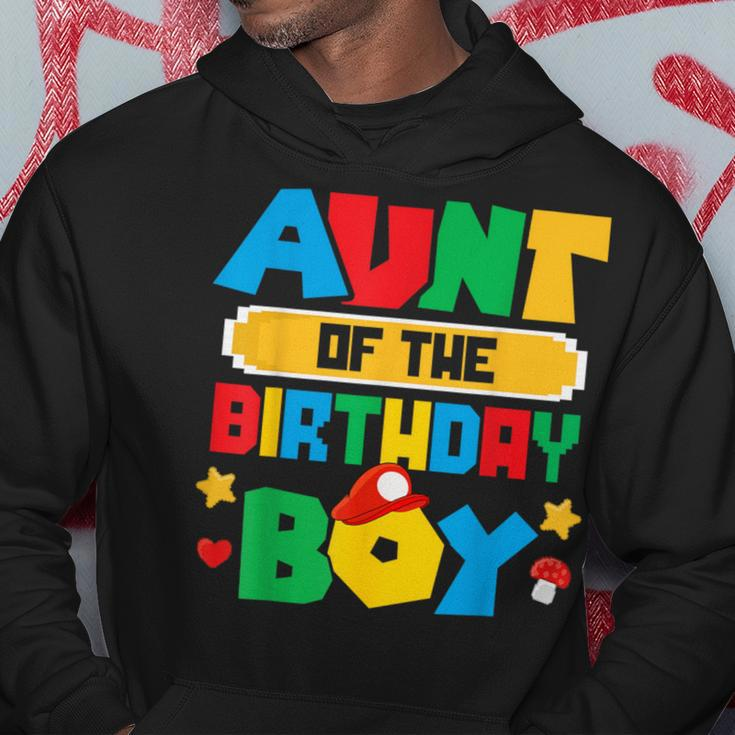 Aunt Of The Birthday Boy Game Gaming Family Matching Hoodie Funny Gifts