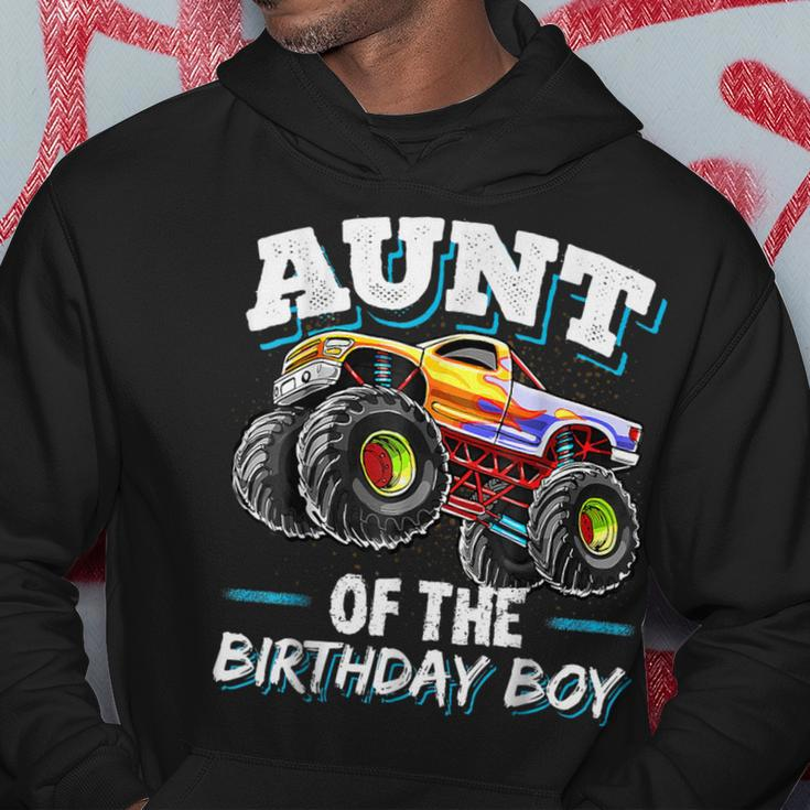 Aunt Of The Birthday Boy Monster Truck Birthday Party Hoodie Unique Gifts