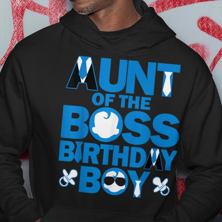 Aunt Of The Boss Birthday Boy Baby Family Party Decorations Hoodie Unique Gifts