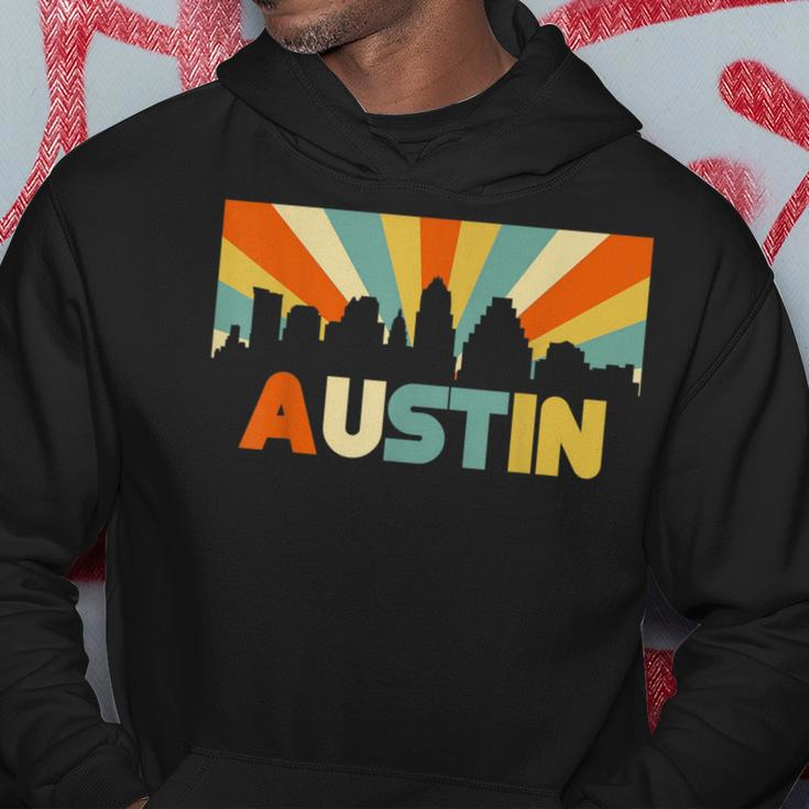 Austin City Skyline Texas State 70S Retro Souvenir Hoodie Unique Gifts