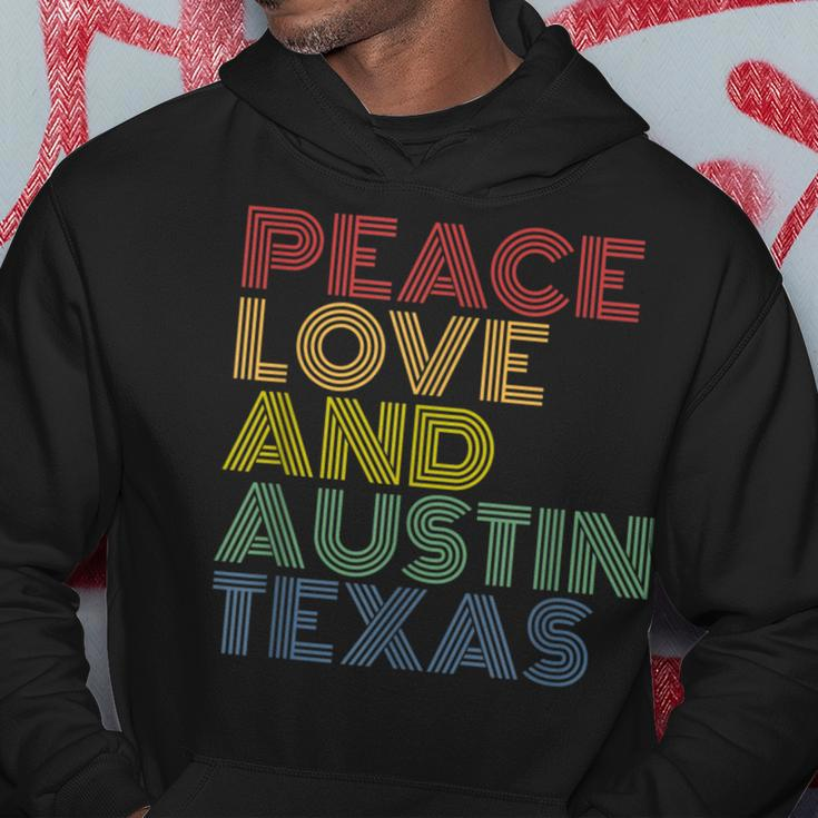 Austin Texas Peace Love Hoodie Unique Gifts