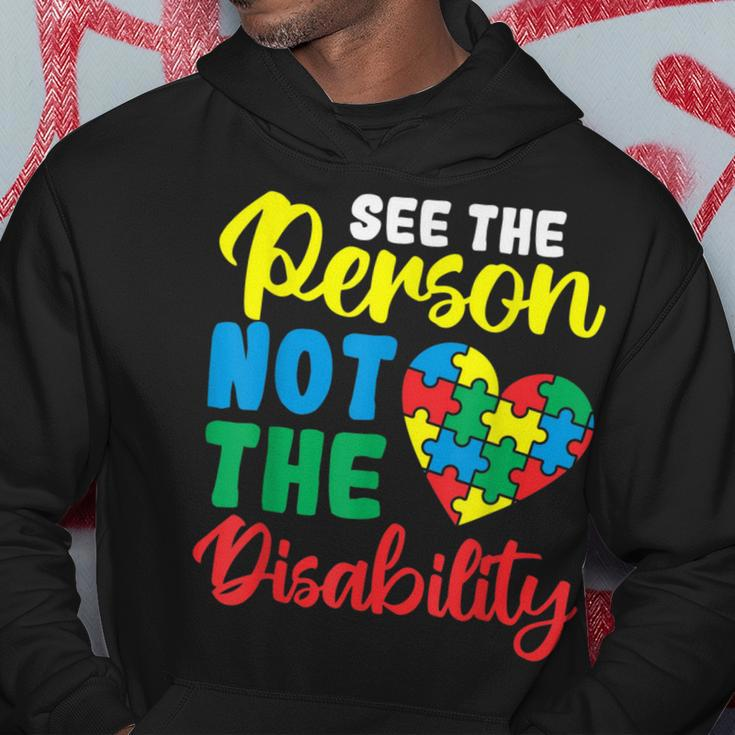 Autism Awareness Month See The Person Not The Disability Hoodie Unique Gifts