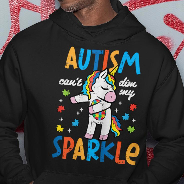 Autism Unicorn Floss Cant Dim My Sparkle Awareness Girls Kid Hoodie Unique Gifts
