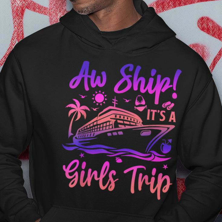 Aw Ship It's A Girls Trip Cruise 2024 Vacation Matching Hoodie Personalized Gifts