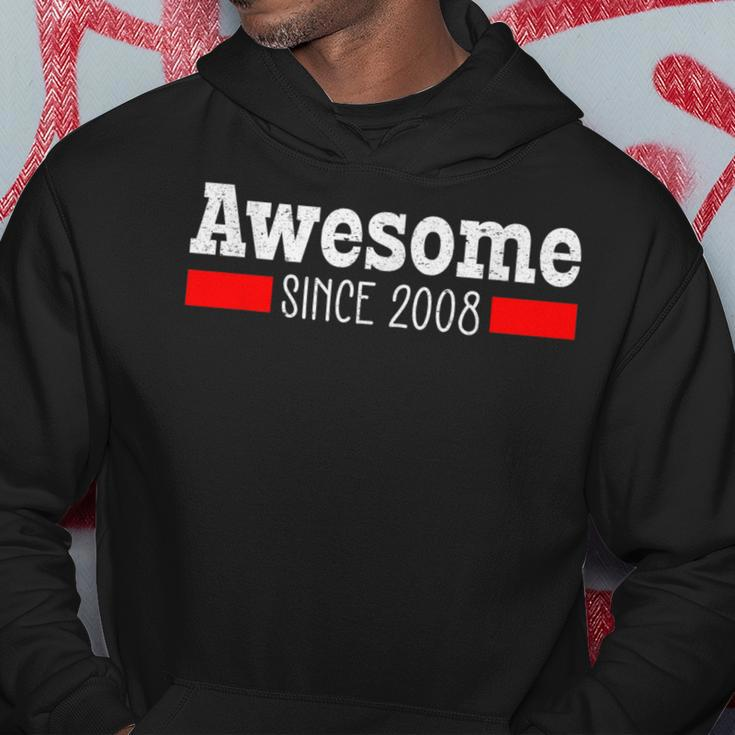 Awesome Since 2008 14 Years Old 14Th Birthday Vintage Hoodie Unique Gifts