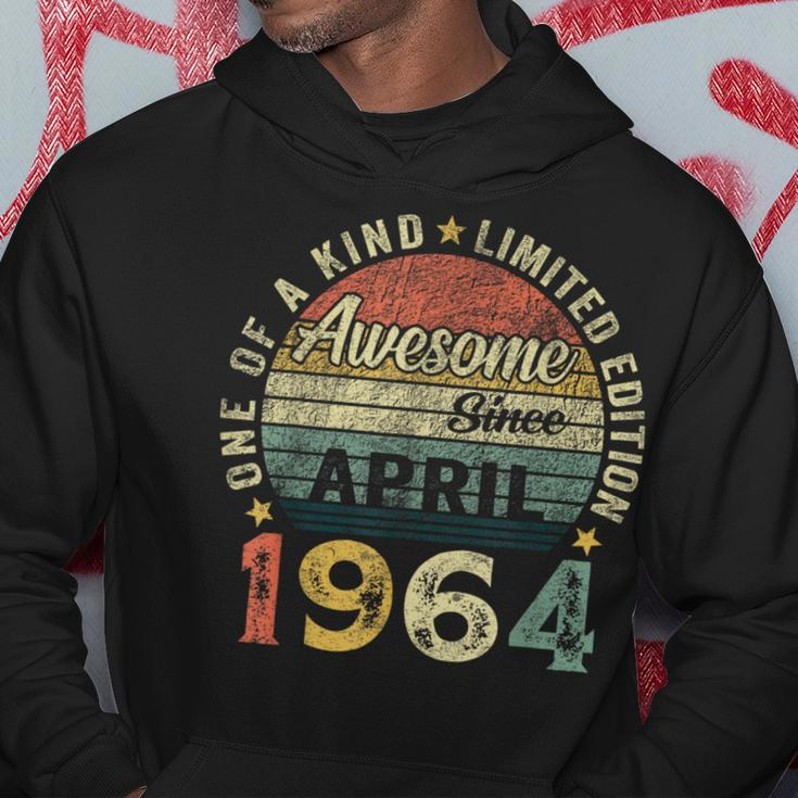 Awesome Since April 1964 Vintage 60Th Birthday Dad Hoodie Funny Gifts