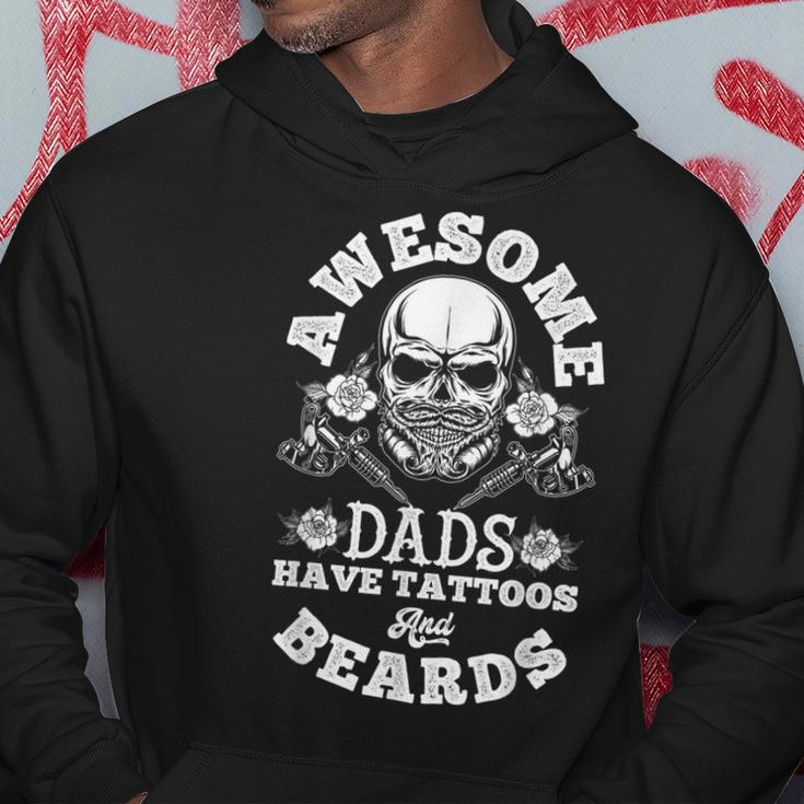Awesome Dads Have Tattoos And Beards For Dad Hoodie Unique Gifts