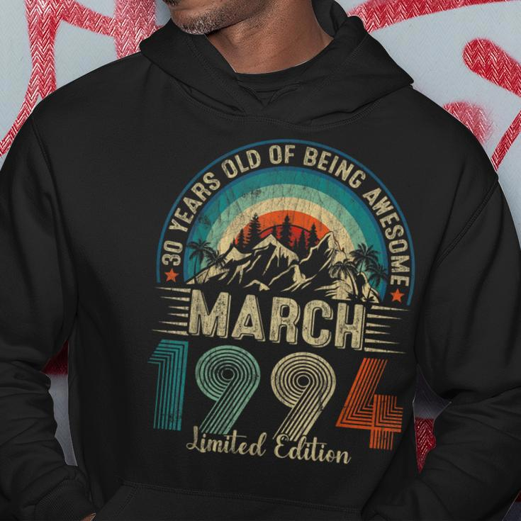 Awesome Since March 1994 Vintage 30Th Birthday Hoodie Personalized Gifts