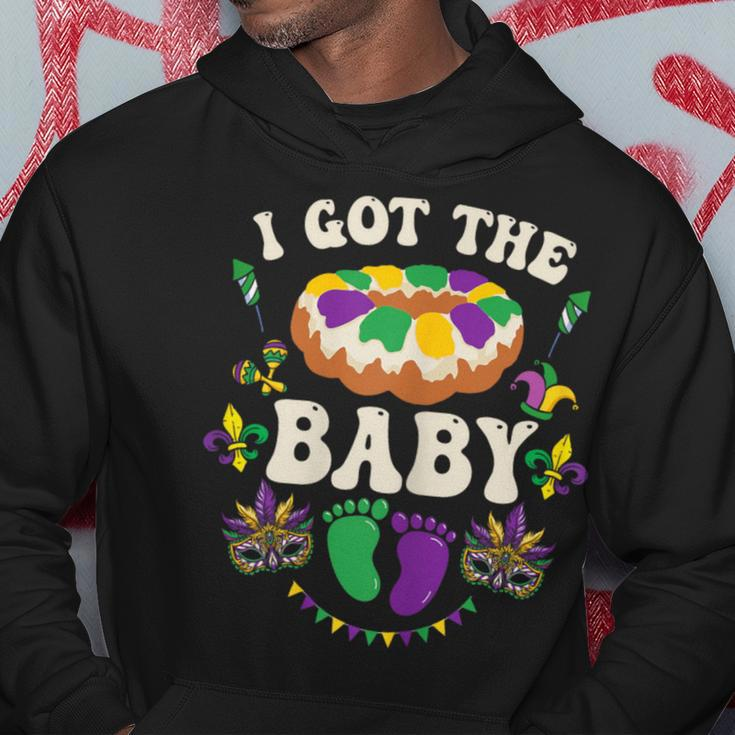I Got The Baby Pregnancy Announcement Mardi Gras Hoodie Personalized Gifts