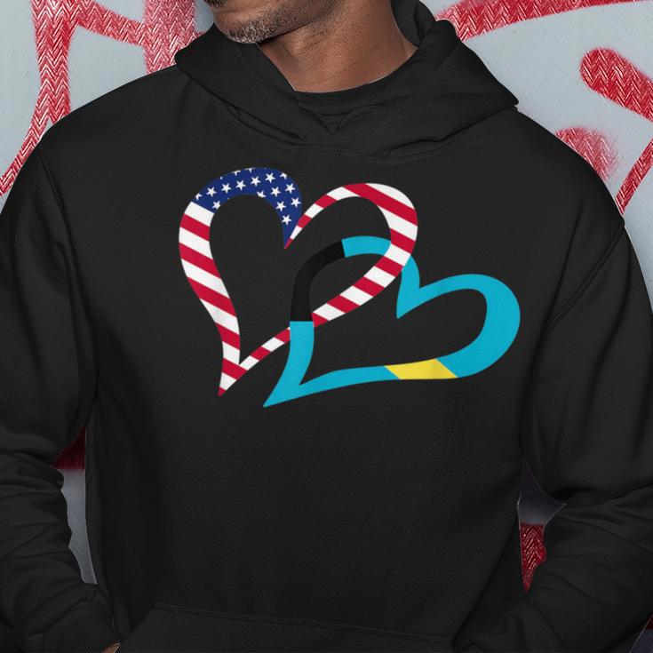 Bahamas Bahamian Americans Usa Flag Colors Heart Love Hoodie Unique Gifts