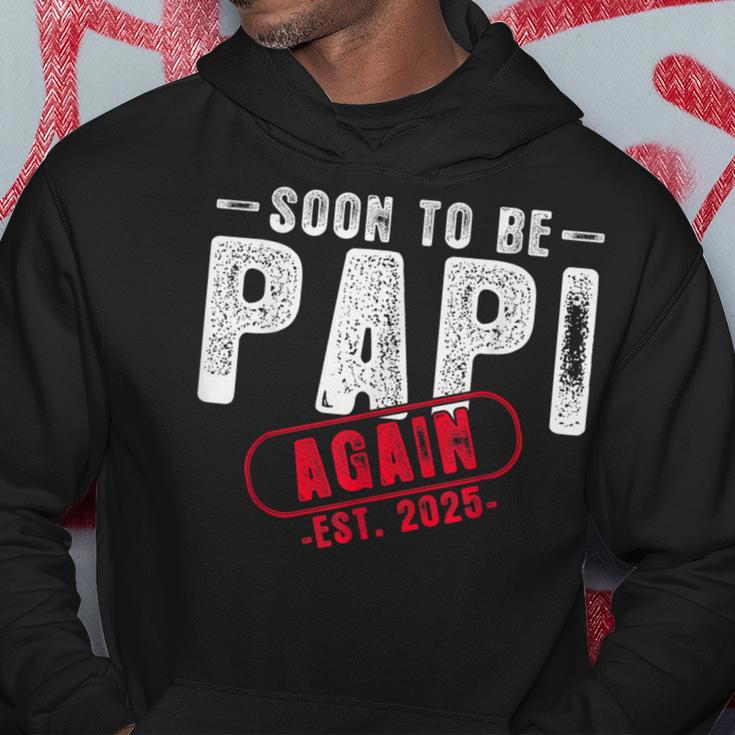 Bald Wird Papi Est 2025 Wieder Zum Neuen Papa Onkel Befördert Kapuzenpullover Lustige Geschenke