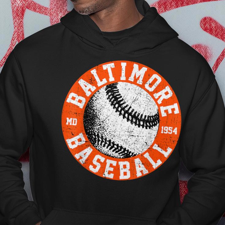 Baltimore Baseball Retro Vintage Baseball Lover Hoodie Unique Gifts