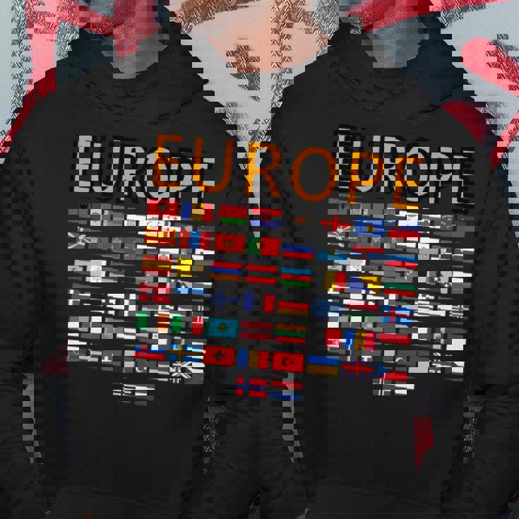 Banderas De Europa Europaiajes Mundial Geografía País Banderas Sudadera Sudadera Regalos divertidos