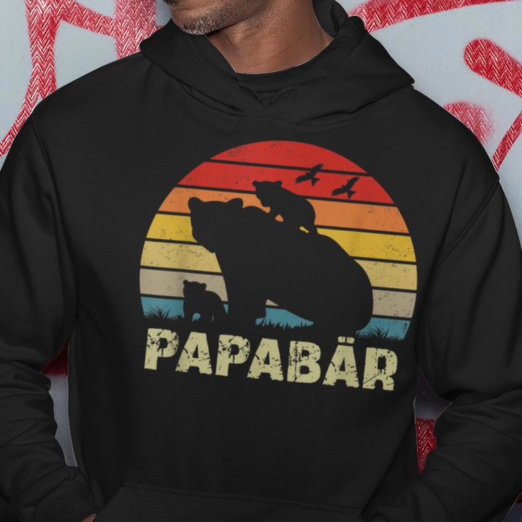 Bär Papaatertag Retro Papa Bär Kapuzenpullover Lustige Geschenke