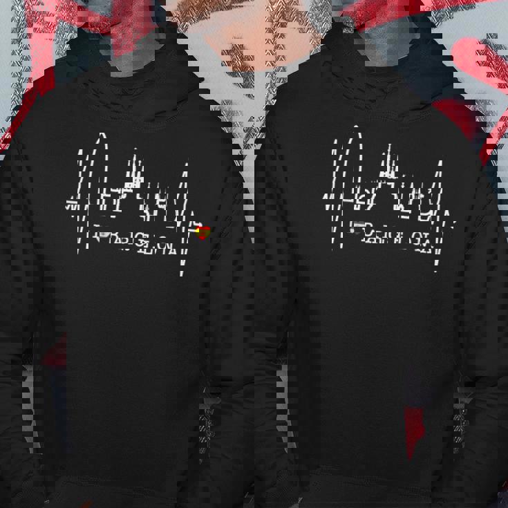 Barcelona Skyline Latido Del Corazón España Amo Barcelona Sudadera Regalos divertidos