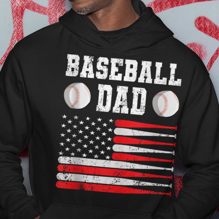 Baseball Schlagbohrer Ausrüstung Papa Usa Flagge Softball Kapuzenpullover Lustige Geschenke