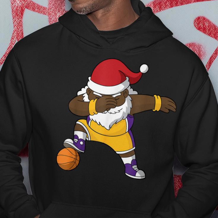 Basketball Black Dabbing Santa Claus African American Hoodie Unique Gifts