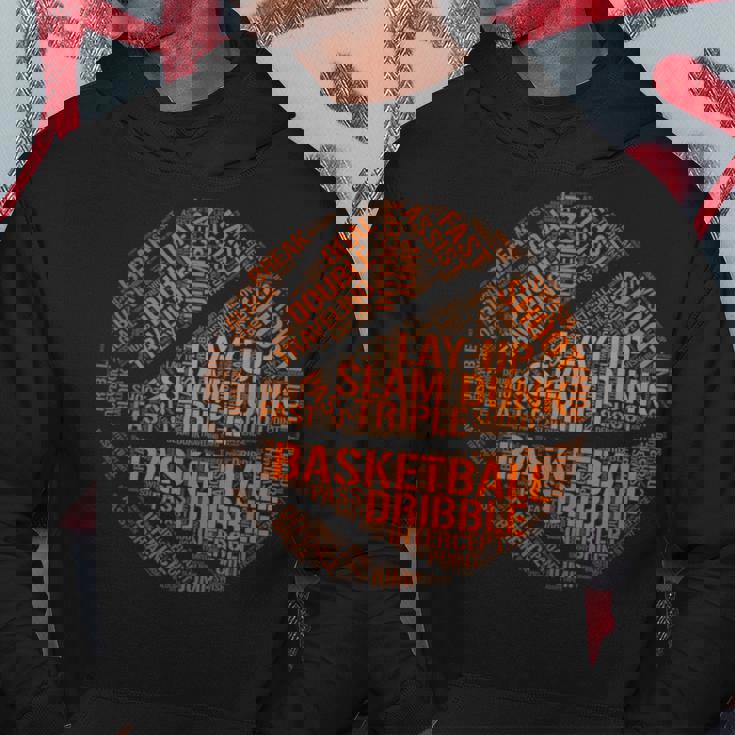 Basketball Terms Motivational Word Cloud Boys Girls Hoodie Personalized Gifts