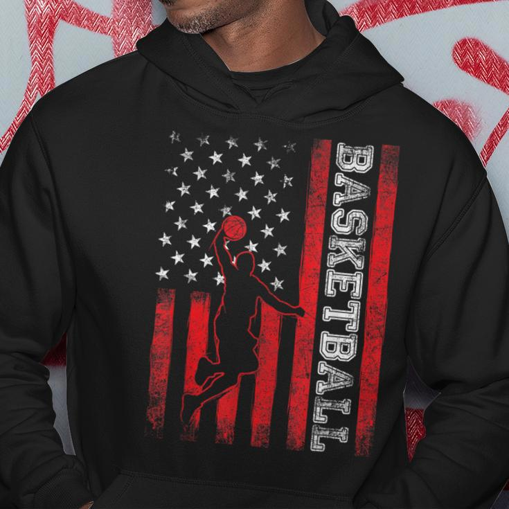 Basketball Usa American Flag Sports Lover Athlete Hoodie Unique Gifts