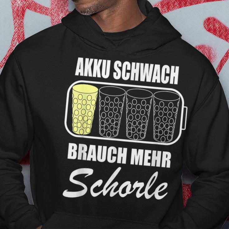 Battery Weak Brauch Mehr Schorle Dubbeglas Pfalz Weinfest Hoodie Lustige Geschenke