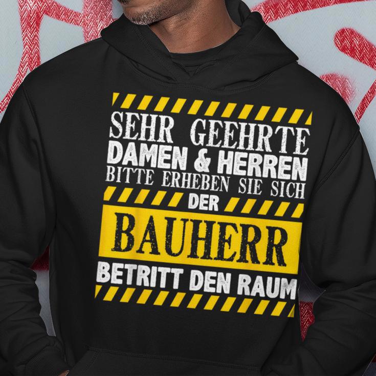 Bauherr Betritt Den Raum Richtfest Hausbau Hoodie Lustige Geschenke