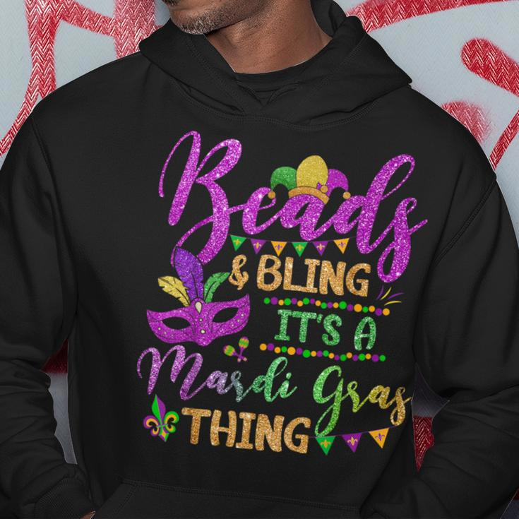 Beads And Bling Its A Mardi Gras Thing Fun Colorful Hoodie Unique Gifts
