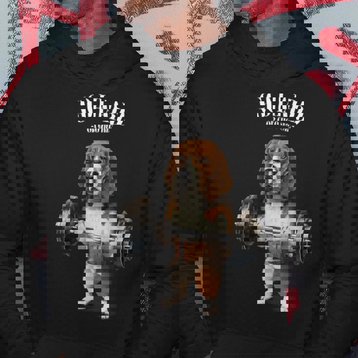 Beagle Dog Weightlifting In Fitness Gym Hoodie Unique Gifts