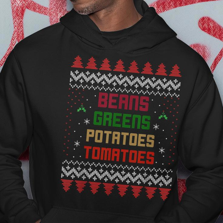 Beans Greens Potatoes Tomatoes Thanksgiving Hoodie Unique Gifts