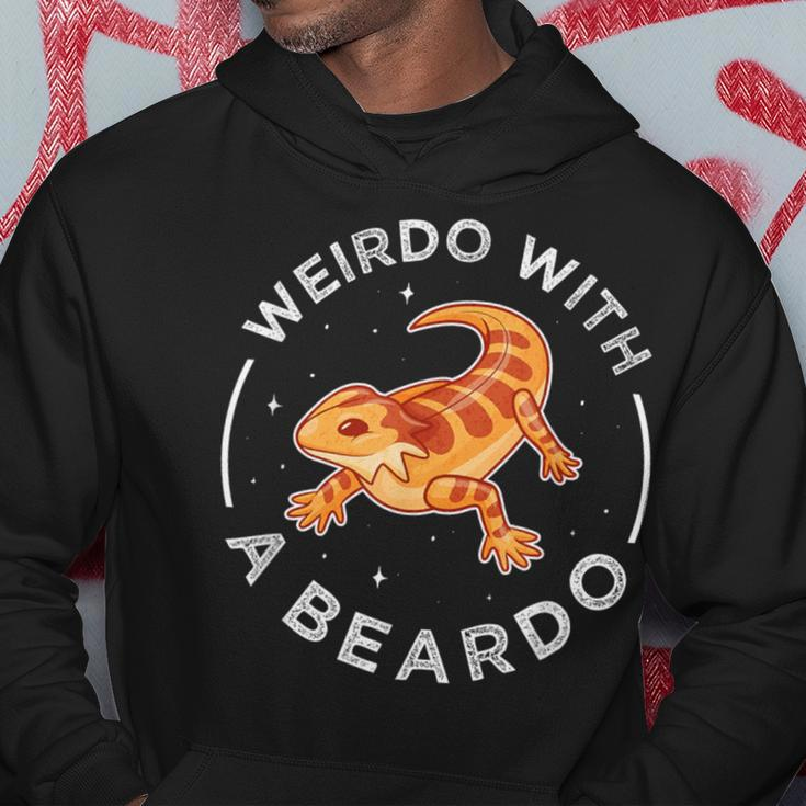 Beardie Lizard Puns Weirdo With A Beardo Bearded Dragon Hoodie Unique Gifts