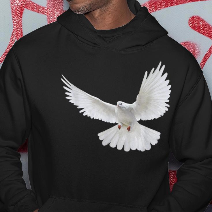 Beautiful Flying Peaceful White Dove Photo Silhouette Hoodie Unique Gifts