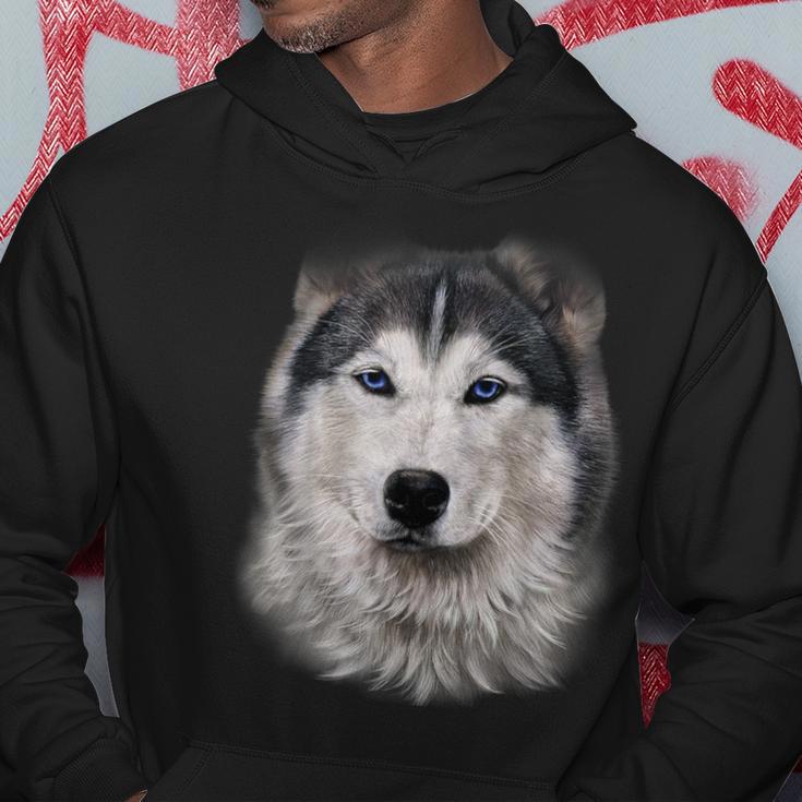 Beautiful Siberian Husky Dog Face Hoodie Unique Gifts