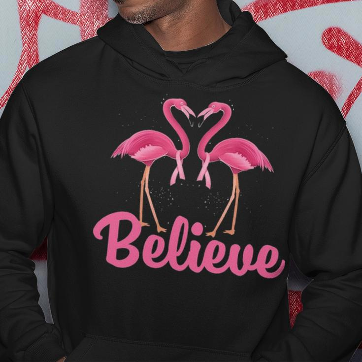 Believe Breast Cancer Flamingo Awareness Pink Ribbon Hoodie Unique Gifts