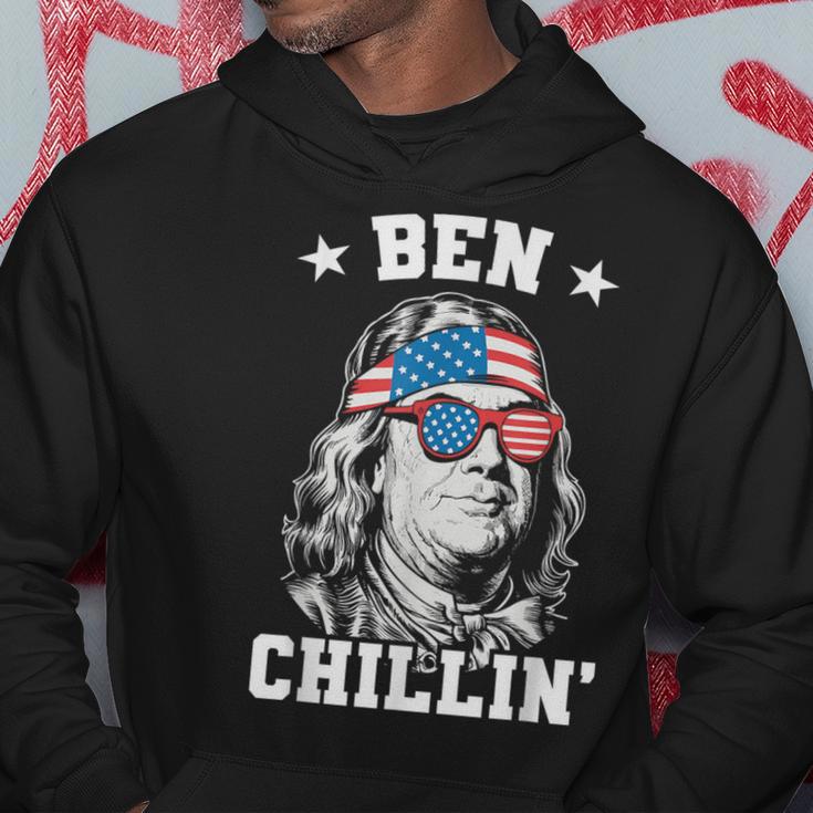 Ben Chillin 4Th Of July Ben Franklin American Flag Hoodie Unique Gifts