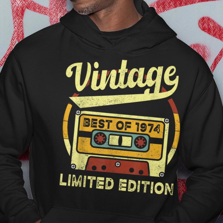 Best Of 1974 50Th Birthday Retro Vintage Cassette Tape Hoodie Unique Gifts