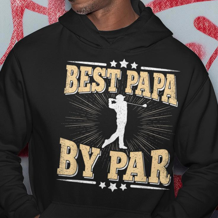Best Papa By Par Retro Golf Player Daddy Dad Fathers Day Hoodie Funny Gifts