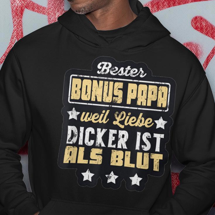 Bester Bonus Papa Weil Liebe Dickist Als Blut Kapuzenpullover Lustige Geschenke