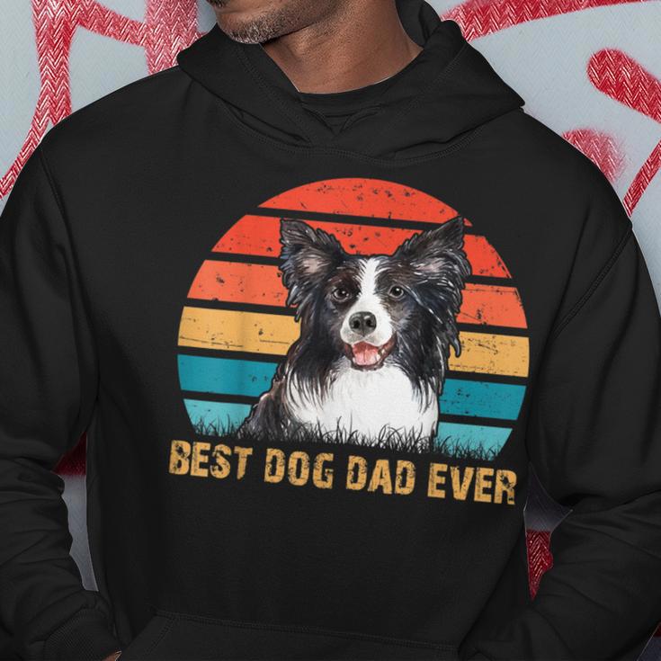 Besthund Papa Allzeit Best Dog Papa Alltimesintage Border Collie Kapuzenpullover Lustige Geschenke