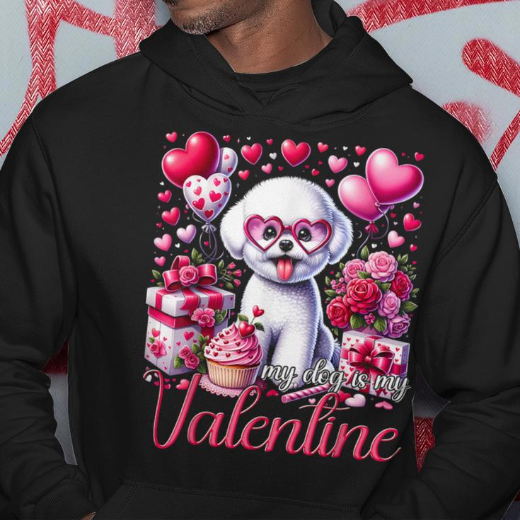 My Bichon Frise Is My Valentine Dogs Lovers Bichon Hoodie Unique Gifts