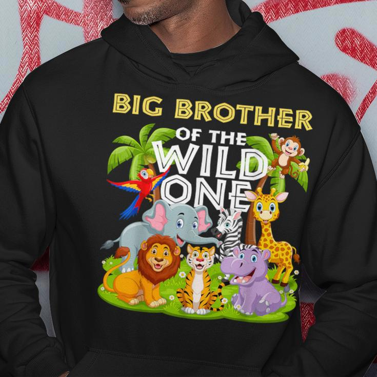 Big Brother Of The Wild One Birthday Animal Safari Jungle Hoodie Personalized Gifts